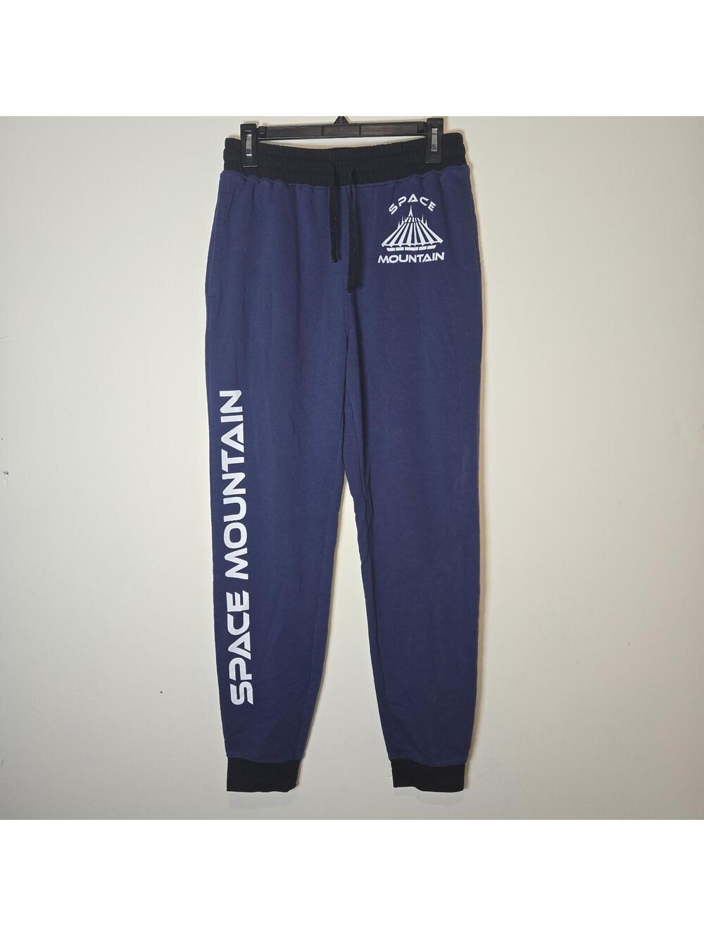 Disney Parks Space Mountain Blue Joggers Sweatpants Adult Size M